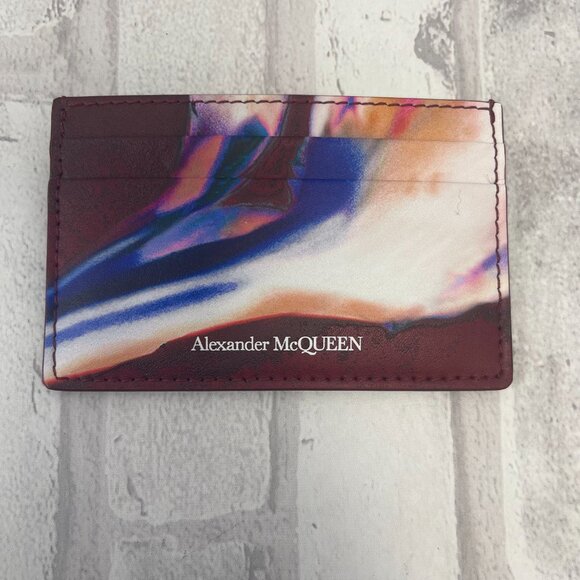 Alexander McQueen Other - Alexander McQueen Solarized Flower Leather Card Case - NWOT
